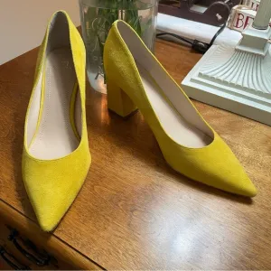 Marc Fisher Yellow Pointed Toe Heels