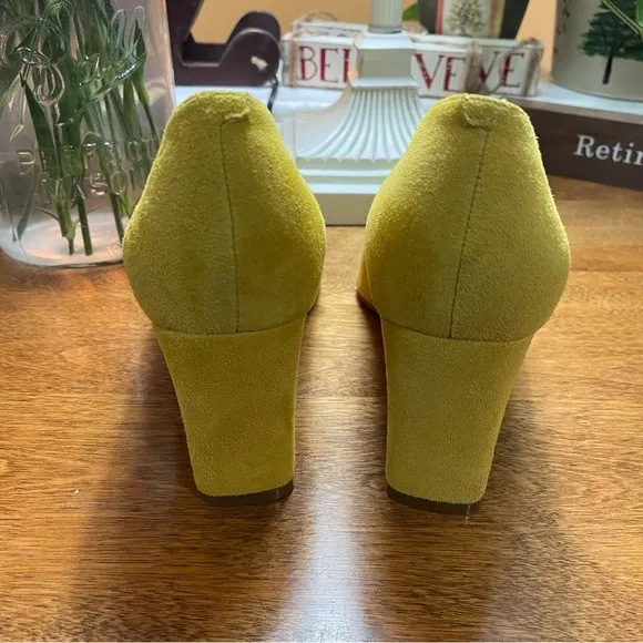 Marc Fisher Yellow Pointed Toe Heels