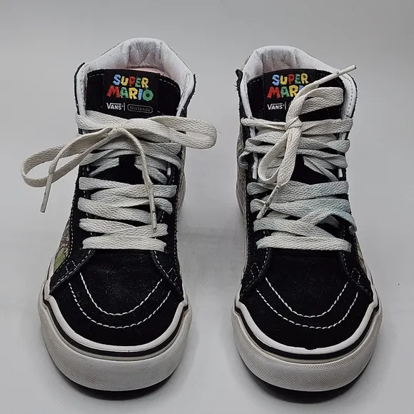 MARIO &amp; LUIGI size 4.5 men 6 women VANS SK8-HI ZIP (NINTENDO)