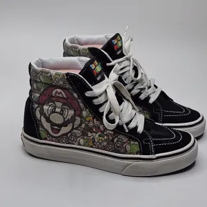 MARIO &amp; LUIGI size 4.5 men 6 women VANS SK8-HI ZIP (NINTENDO)