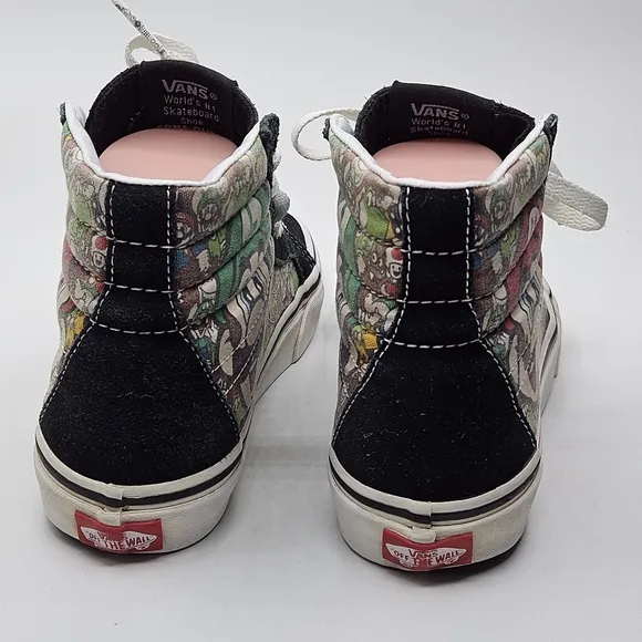 MARIO &amp; LUIGI size 4.5 men 6 women VANS SK8-HI ZIP (NINTENDO)