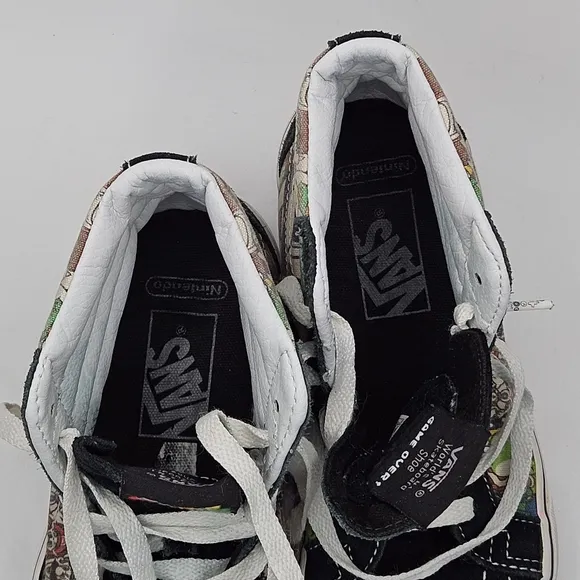 MARIO &amp; LUIGI size 4.5 men 6 women VANS SK8-HI ZIP (NINTENDO)