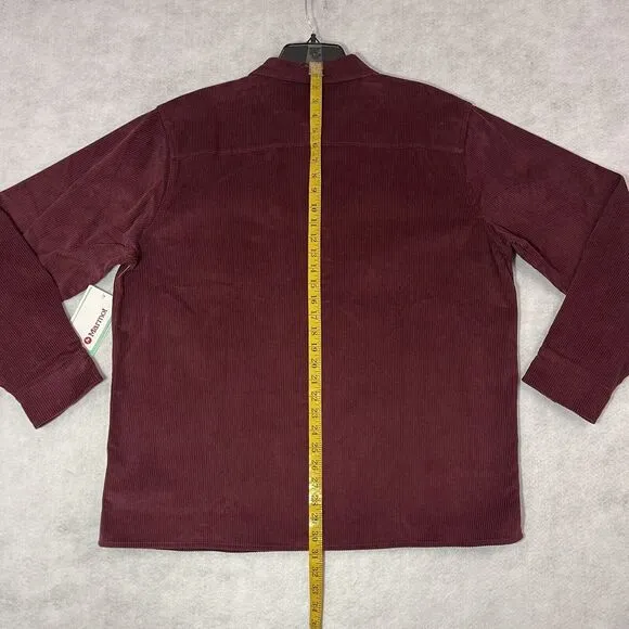 Marmot Mountain Works Aylesbury Corduroy Over Shirt Mens Size L Shacket MSPR $90
