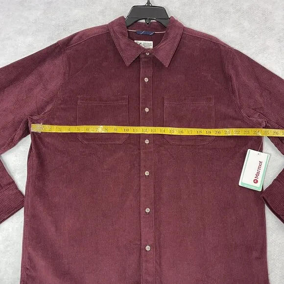 Marmot Mountain Works Aylesbury Corduroy Over Shirt Mens Size L Shacket MSPR $90