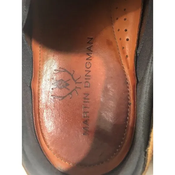 Martin Dingman Countryaire Shoes Mens Brown 10 Saddle Leather Plain Toe Lace Up