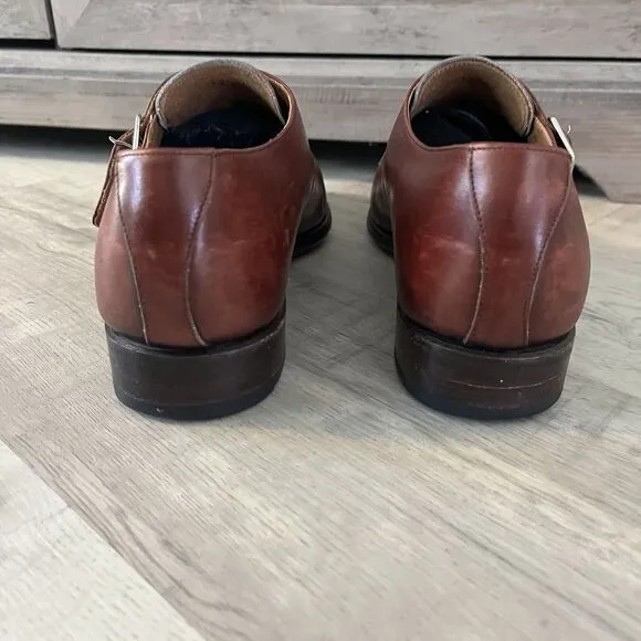 Meermin Shoes Mens US 7.5 UK 6.5 Brown Leather Double Monk Strap Mallorca Oxford