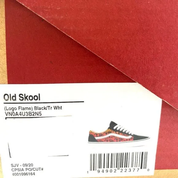 💖MEGA SALE💖VANS Old Skool Logo Flame Suede Canvas Shoes Women's VN0A4U3B2N5