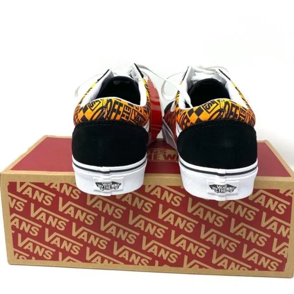💖MEGA SALE💖VANS Old Skool Logo Flame Suede Canvas Shoes Women's VN0A4U3B2N5