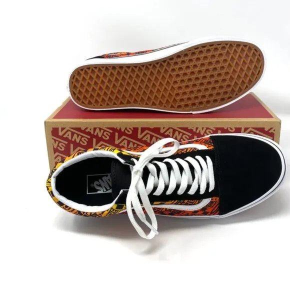 💖MEGA SALE💖VANS Old Skool Logo Flame Suede Canvas Shoes Women's VN0A4U3B2N5