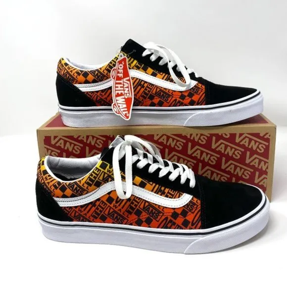 💖MEGA SALE💖VANS Old Skool Logo Flame Suede Canvas Shoes Women's VN0A4U3B2N5