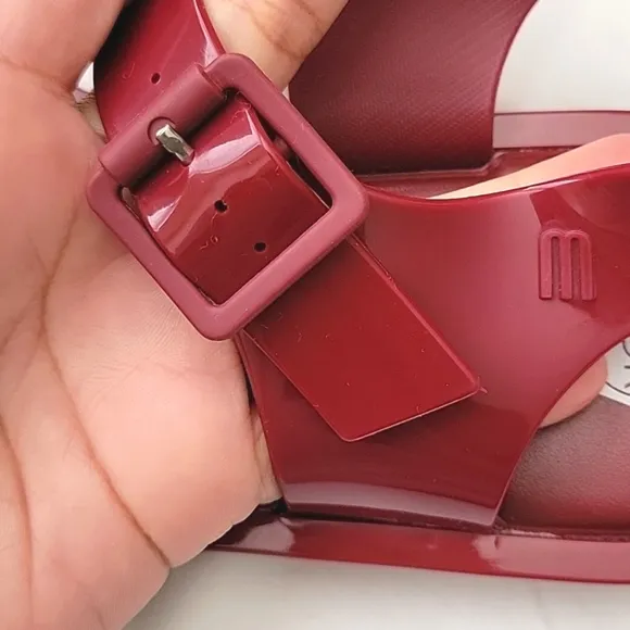 MELISSA   Viktor &amp; RolfTie Mar Sandals. Size 7. Pink &amp; Red Color. Bow Sandals.