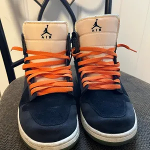 Men Shoes - Black and Orange Air Jordans