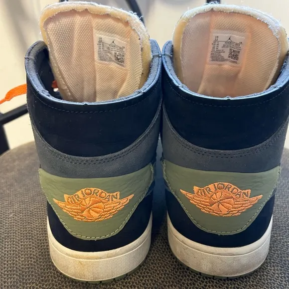 Men Shoes - Black and Orange Air Jordans
