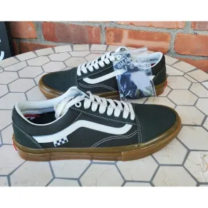 Men Sz 7 Vans Skate Old Skool Forest Olive Military Green Night Gum Skate Shoe