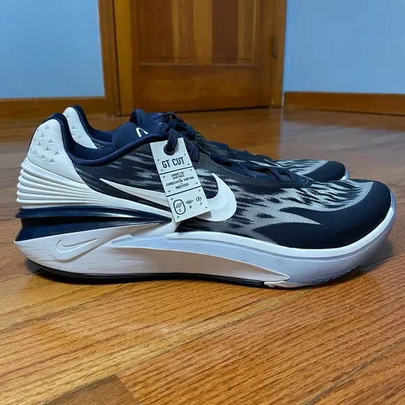 Men's 17 Nike Air Zoom GT Cut 2 TB Promo Basketball Shoes Navy/White DX6650-401
