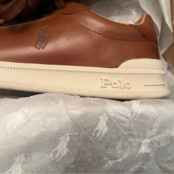Men's 8 D Polo Ralph Lauren Polo Snuff Pale Russet Brown Shoes