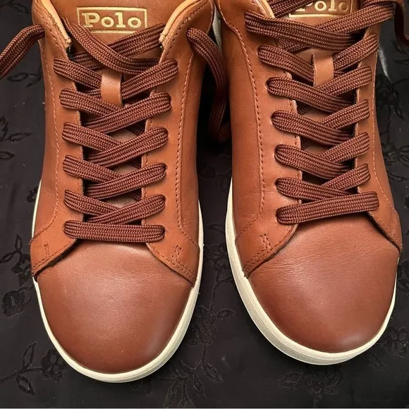 Men's 8 D Polo Ralph Lauren Polo Snuff Pale Russet Brown Shoes