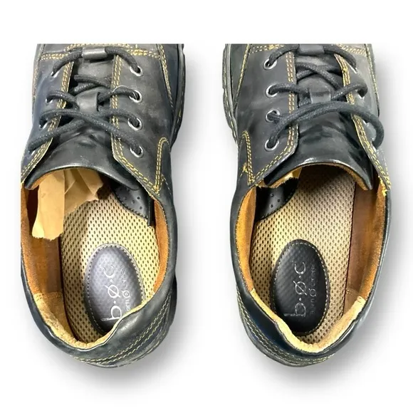 Men's B.O.C. KIRBY Black Lace-Up LEATHER BLACK Casual Shoes SIZE  11