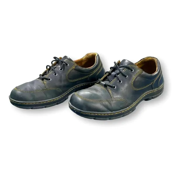 Men's B.O.C. KIRBY Black Lace-Up LEATHER BLACK Casual Shoes SIZE  11