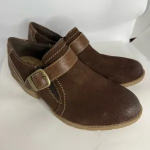 Men's Brown Leather Buckle Shoes