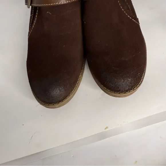 Men's Brown Leather Buckle Shoes
