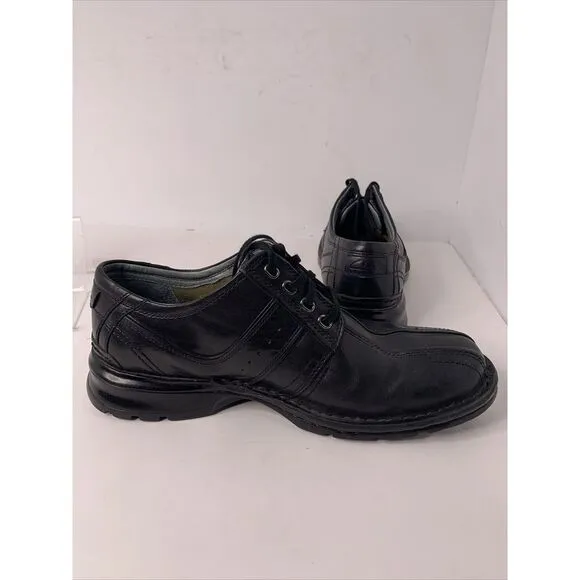 Men's Clarks Black Leather Dress Shoes New 9.5‎
