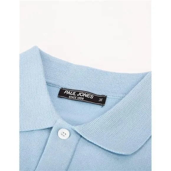 Men's Contrast Stripes Cardigan Sweater Button Down Knit Polo Shirts