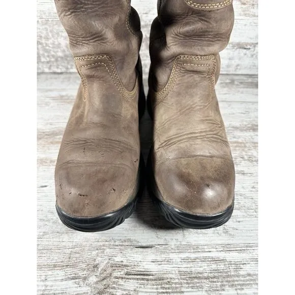 Men's Irish Setter 83907 Two Harbors Waterproof Pull On Brown Leather Boots Sz 8