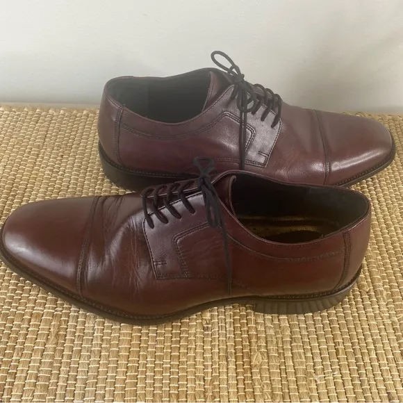 Men’s J Murphy by Johnston &amp; Murphy Burgundy Lace Up Dress Shoes Size 12