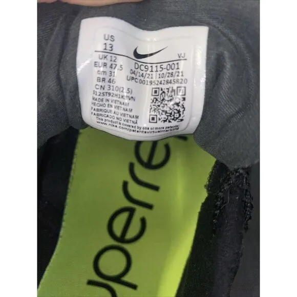 Mens Nike Air Zoom SuperRep 3 Training Shoes Black Volt DC9115-001 SZ 13‎
