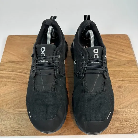 Mens On Cloud 5 Black Athletic Waterproof Running Sneakers Shoes Size 11 D GUC