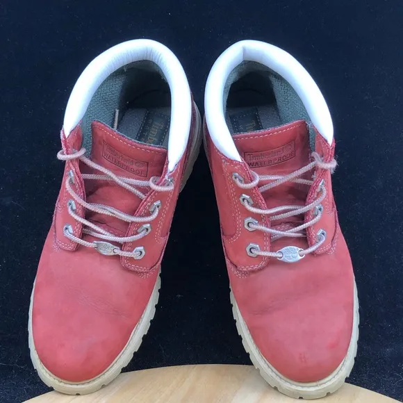 Men’s Timberland Premium 6-inch Waterproof Boot Red/white Nubuck 8940 Size 8M