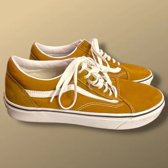 Men’s VANS OFF THE WALL Rust Brown Suede/Canvas Skateboard Sneakers Like New