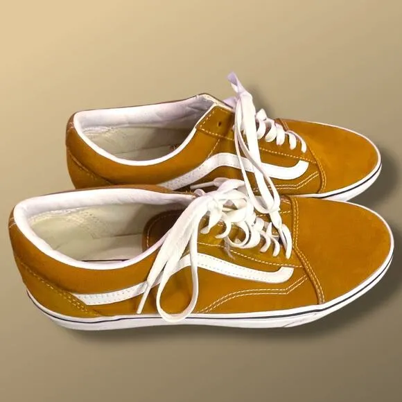Men’s VANS OFF THE WALL Rust Brown Suede/Canvas Skateboard Sneakers Like New