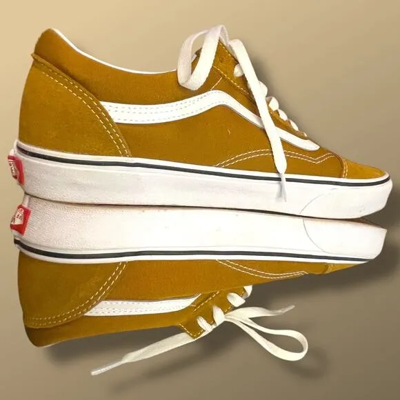 Men’s VANS OFF THE WALL Rust Brown Suede/Canvas Skateboard Sneakers Like New