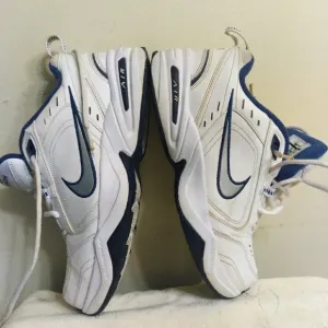 Men's White and Blue Nike AIR MONARCH Sneakers Shoes 9