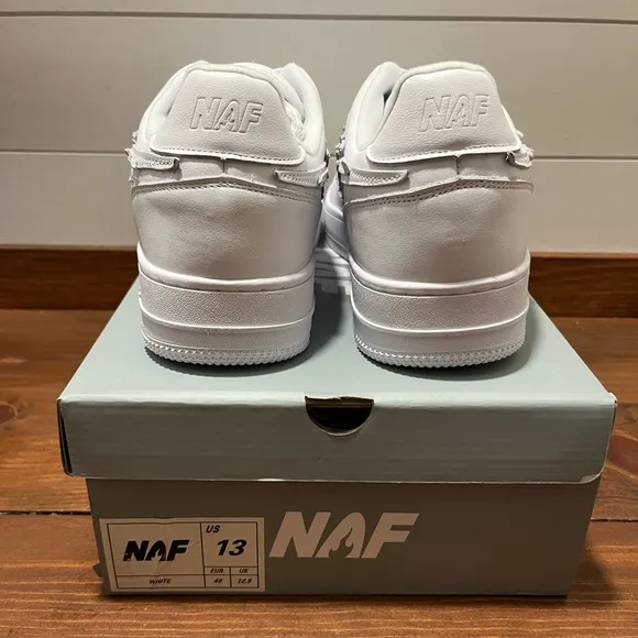 Men’s White Nike Air Force Ones AF1 NAF Sneaker Shoes Collectible Streetwear 13