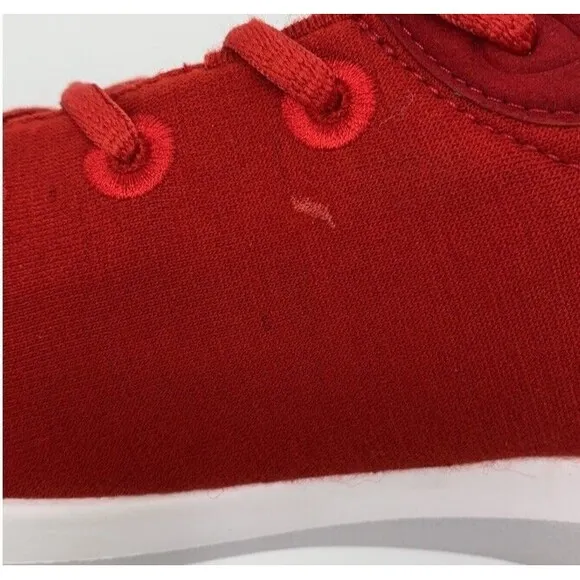 Merino Mens 12 Red Australian Wool Casual Athleisure Sneaker Lace Shoes Foam EUC