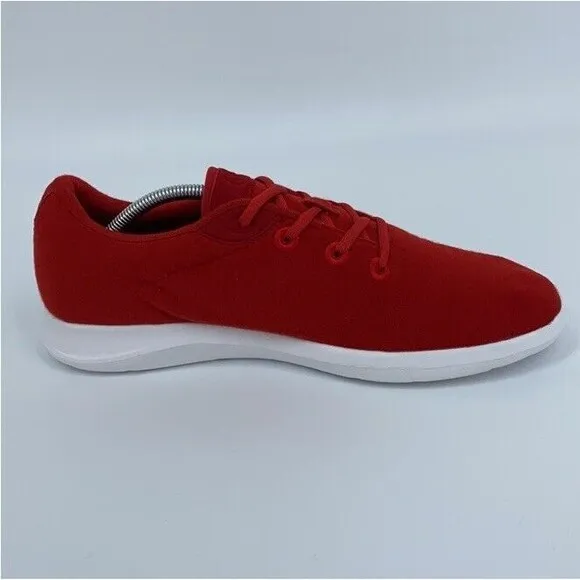 Merino Mens 12 Red Australian Wool Casual Athleisure Sneaker Lace Shoes Foam EUC