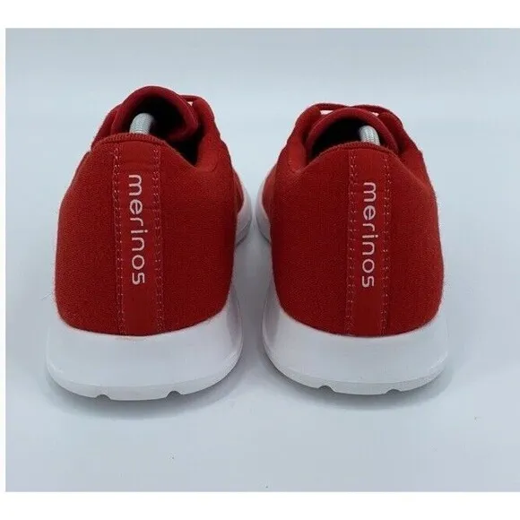 Merino Mens 12 Red Australian Wool Casual Athleisure Sneaker Lace Shoes Foam EUC