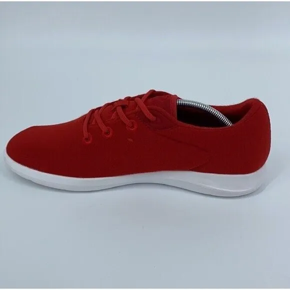 Merino Mens 12 Red Australian Wool Casual Athleisure Sneaker Lace Shoes Foam EUC