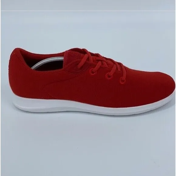 Merino Mens 12 Red Australian Wool Casual Athleisure Sneaker Lace Shoes Foam EUC