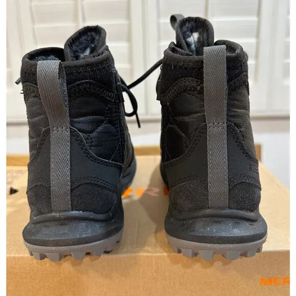 Merrell Antora 3 Thermo Mid Zip Boots Black Waterproof 6.5 NIB Versatile Winter