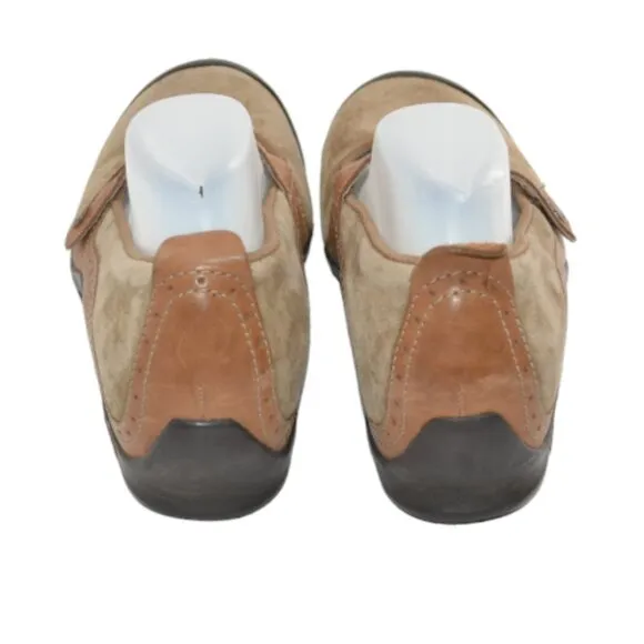 Merrell Beige Tan Suede Leather Mary Jane Loafers Shoes Ortholite EU 40.5 9.5