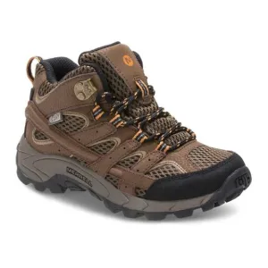 Merrell Boys Moab 2 Mid Waterproof Hiking Shoes Brown Black Size 5