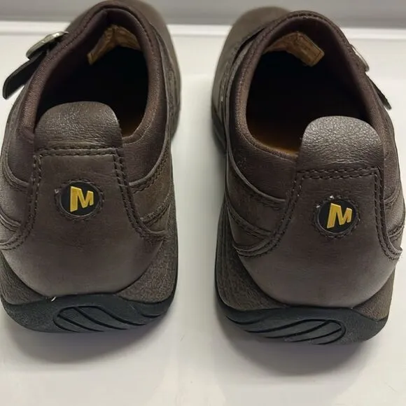 Merrell Brown Slip-on Faux Buckle Shoes- Size 8