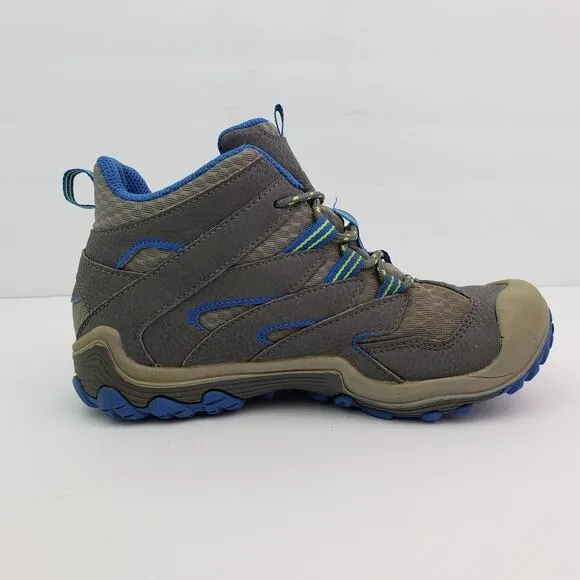 Merrell Chameleon 7 Boys Size 2Y Gray Waterproof Outdoors Hiking Sneaker Shoes