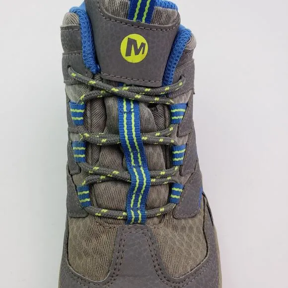 Merrell Chameleon 7 Boys Size 2Y Gray Waterproof Outdoors Hiking Sneaker Shoes