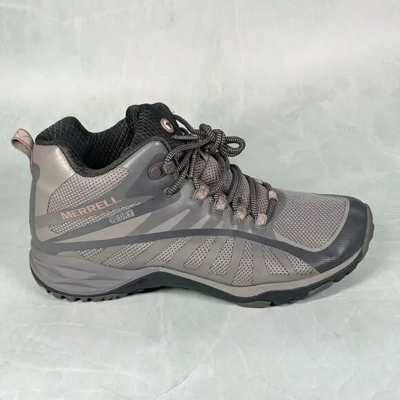 Merrell Hiking Shoes Womens Size 9 Grey Dry Select Waterproof J46578 Mid Boots