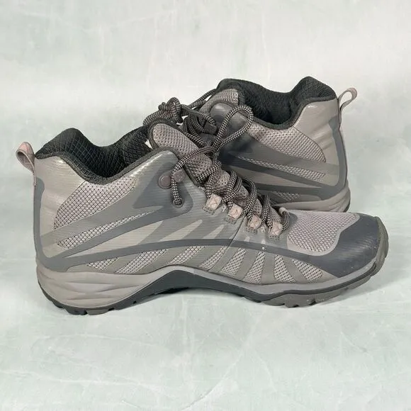 Merrell Hiking Shoes Womens Size 9 Grey Dry Select Waterproof J46578 Mid Boots